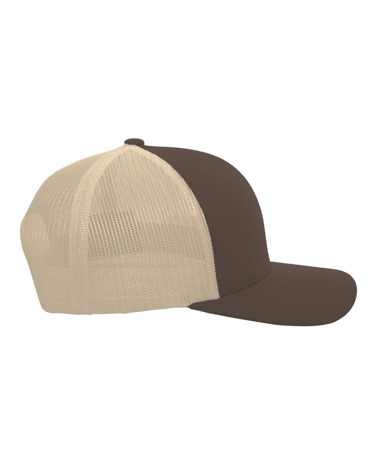 Trucker Snapback Hat- brown/khaki