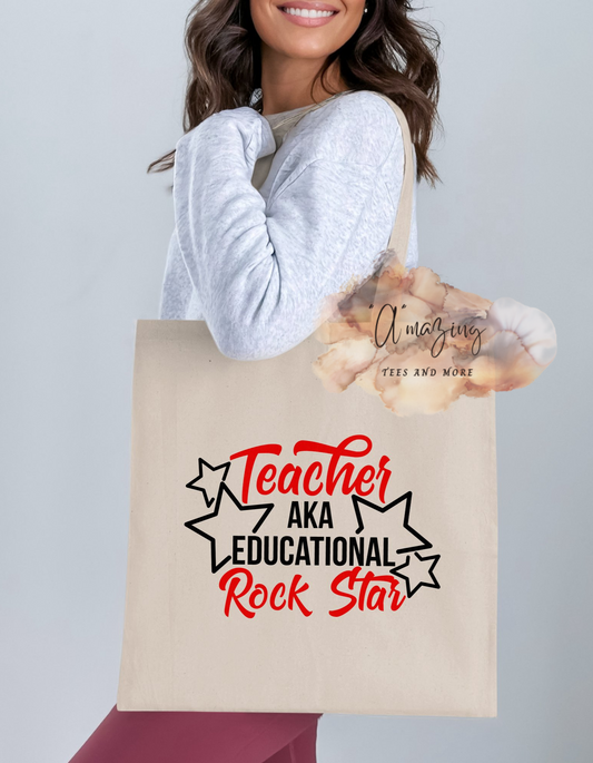 Teacher AKA Educational Rock Star Tote bag