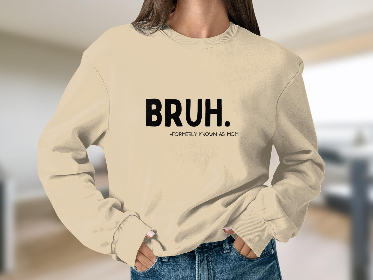 BRUH -Formerly known as mom (black font)