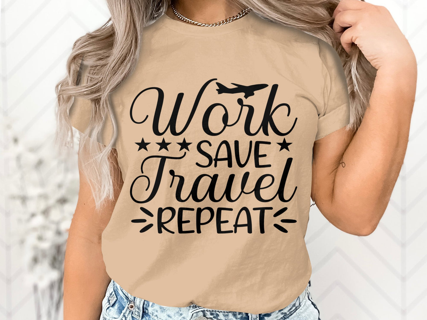 Work Save Travel Repeat T-Shirt