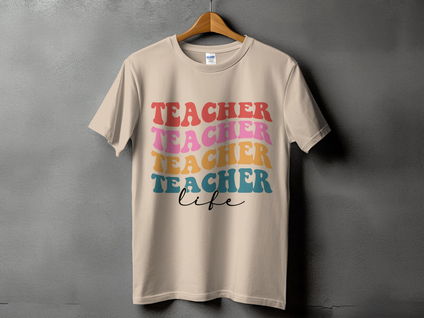 Teacher Life Stacked-Retro