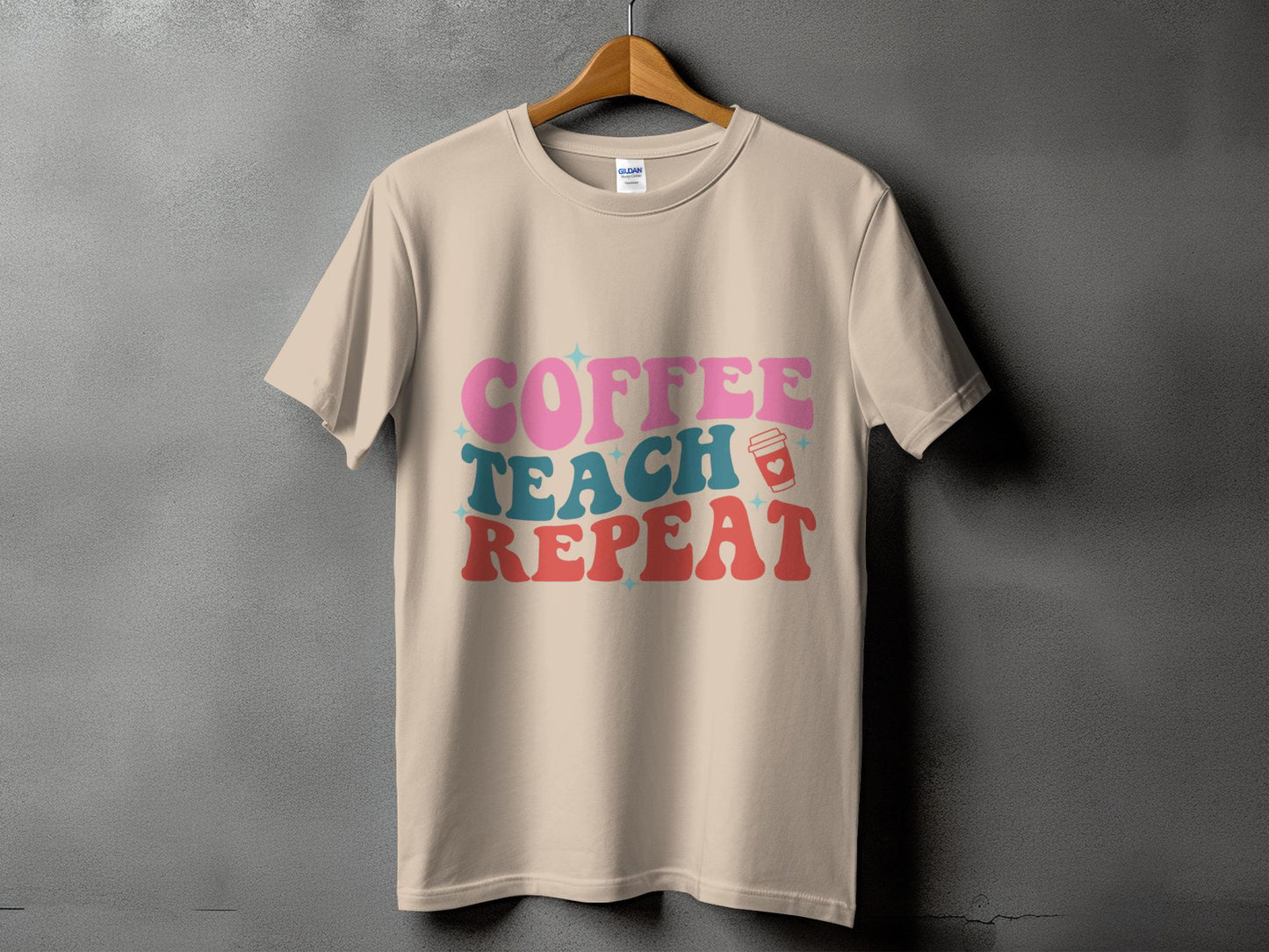 Coffee Teach Repeat-Retro