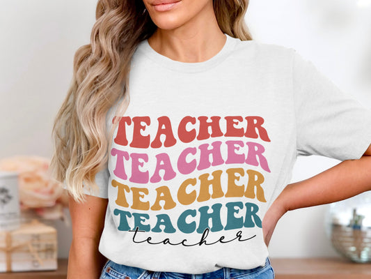 Teacher Stacked-Retro