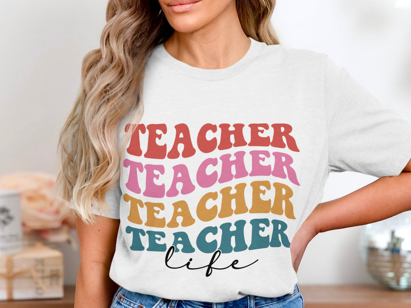 Teacher Life Stacked-Retro