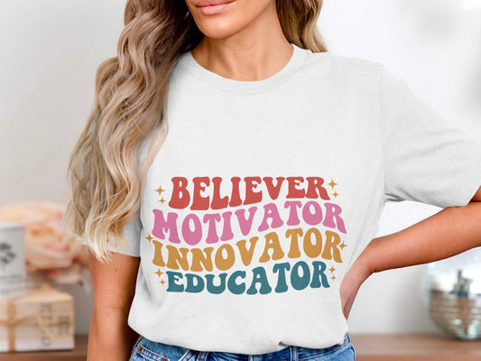 Believer Motivator Innovator Educator- Retro