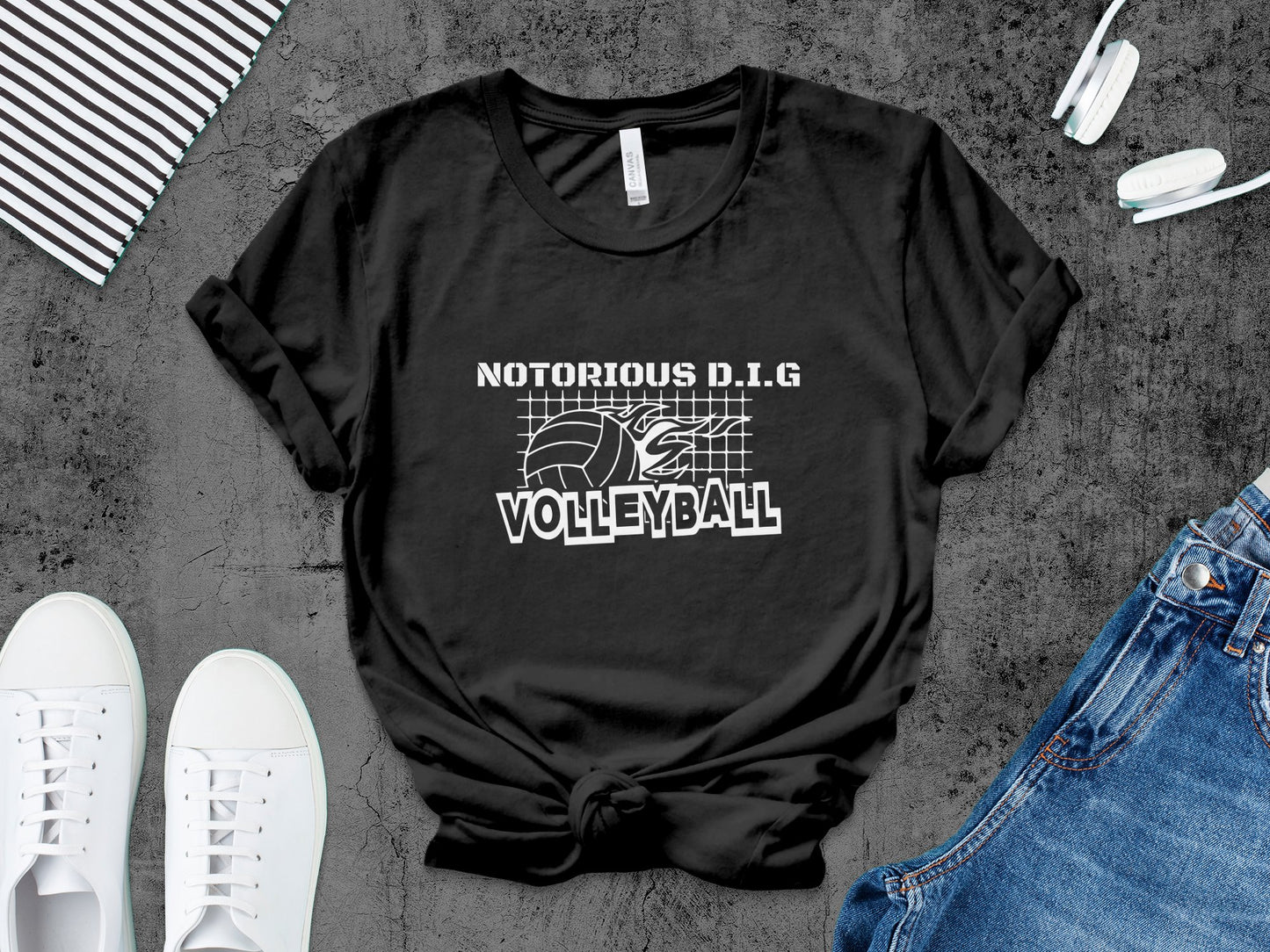 Notorious D.I.G Volleyball-white font