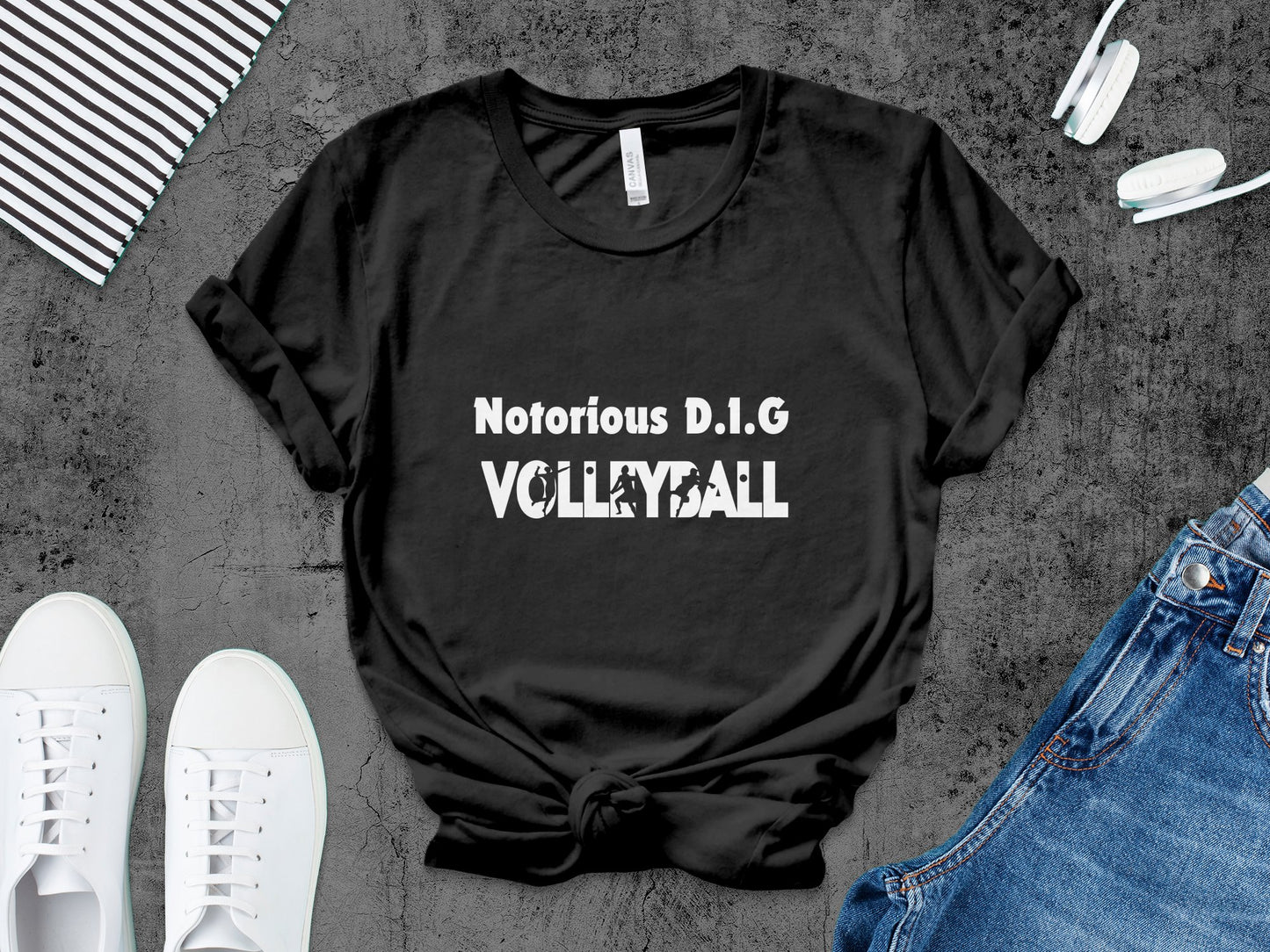 Notorious D.I.G Volleyball-White Font