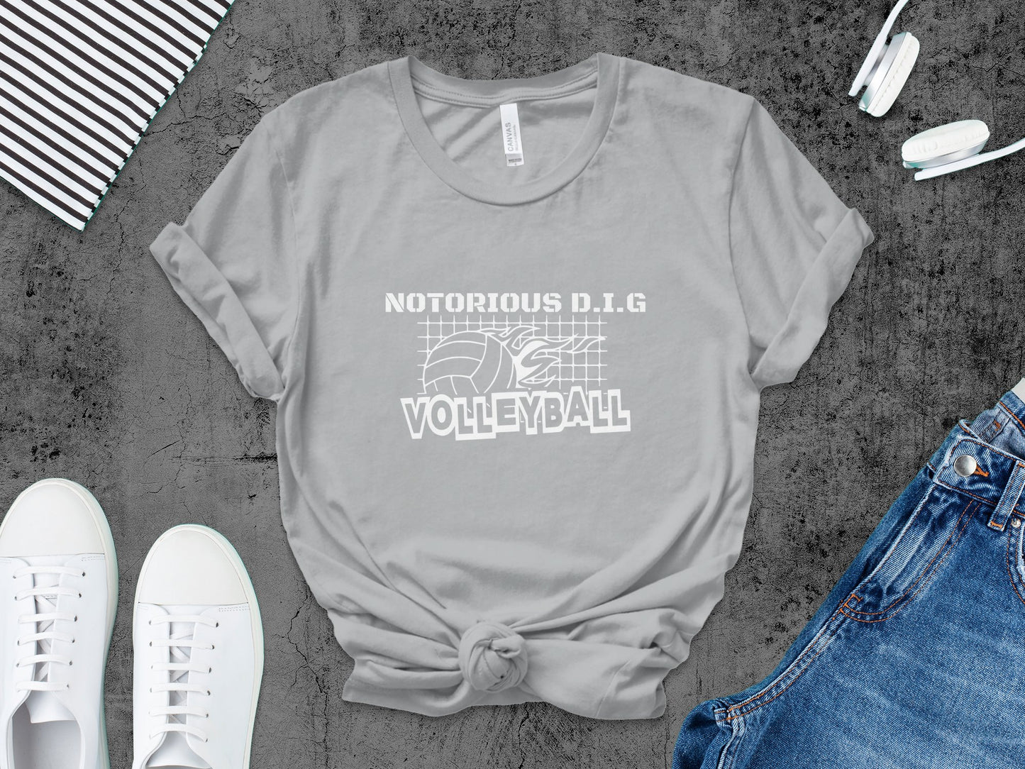 Notorious D.I.G Volleyball-white font