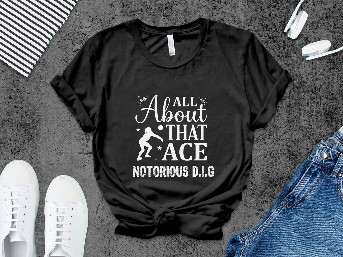 All about that ace Notorious D.I.G-white font