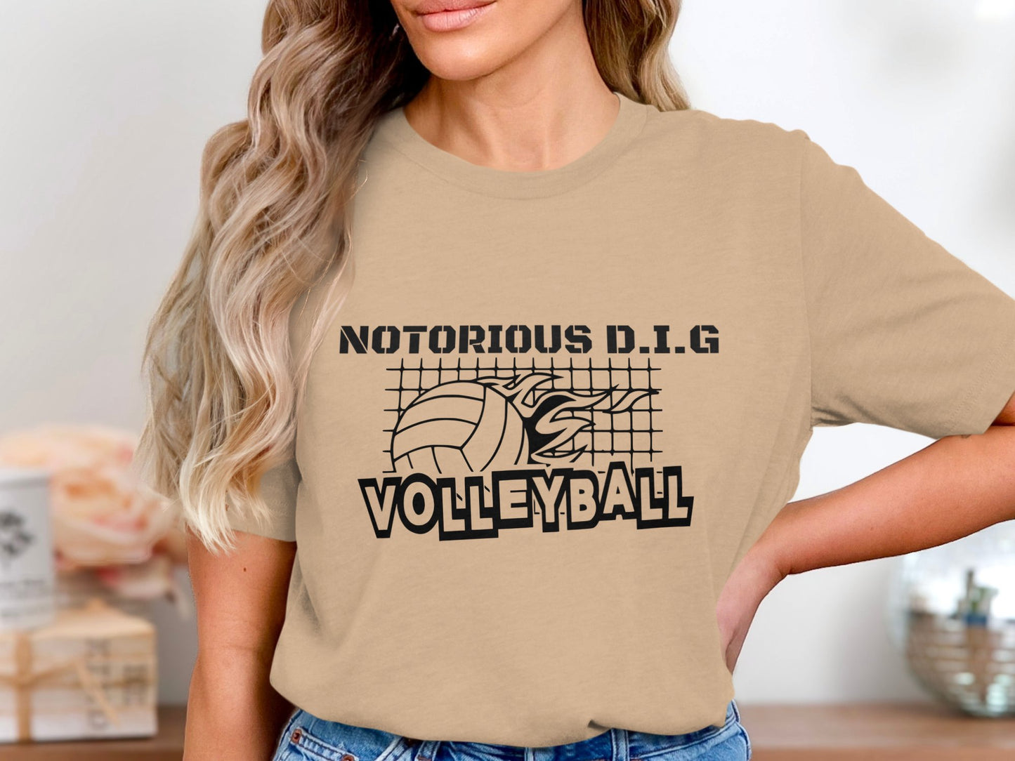 Notorious D.I.G Volleyball-black font