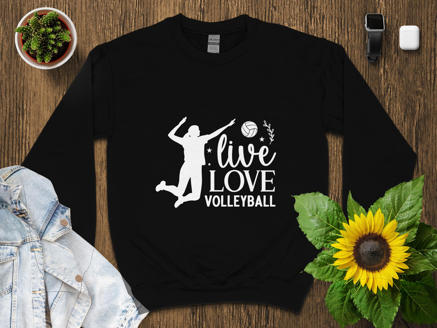 Live Love Volleyball-White FONT