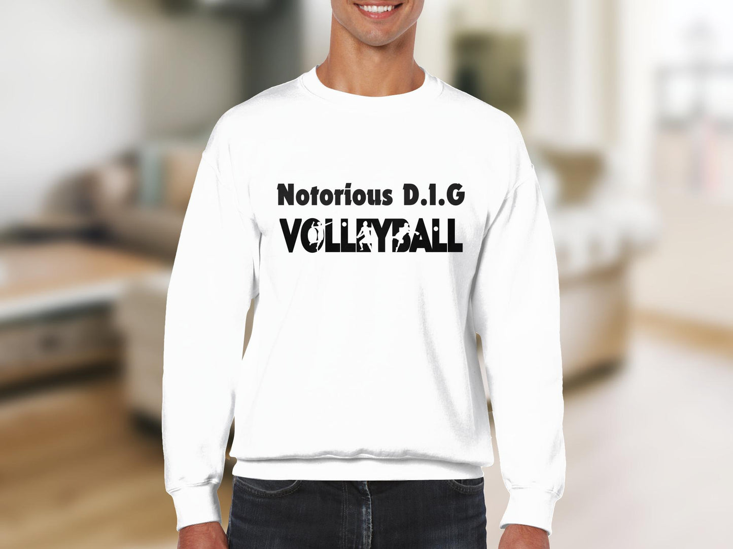 Notorious D.I.G Volleyball-Black Font