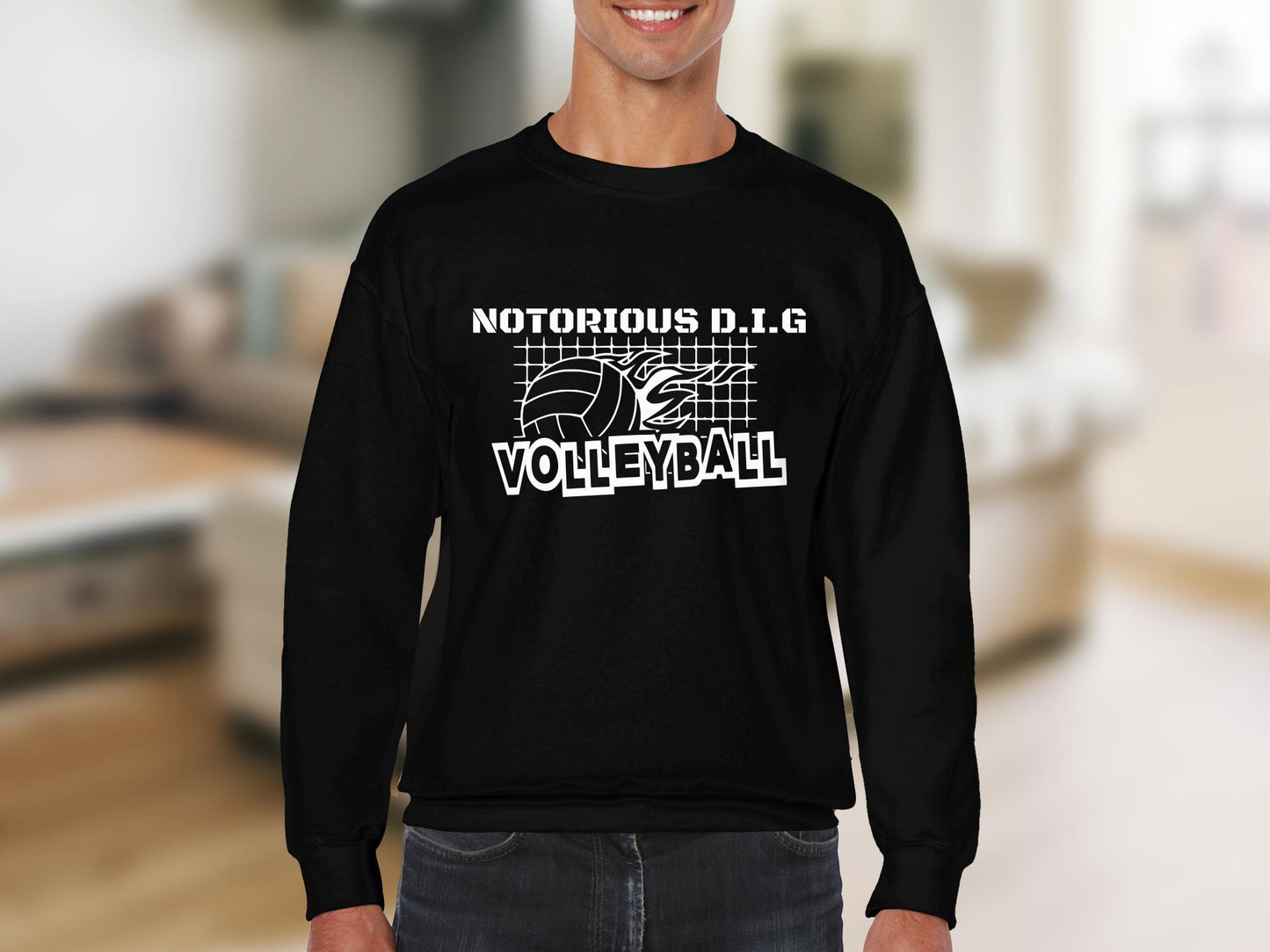 Notorious D.I.G Volleyball-white font