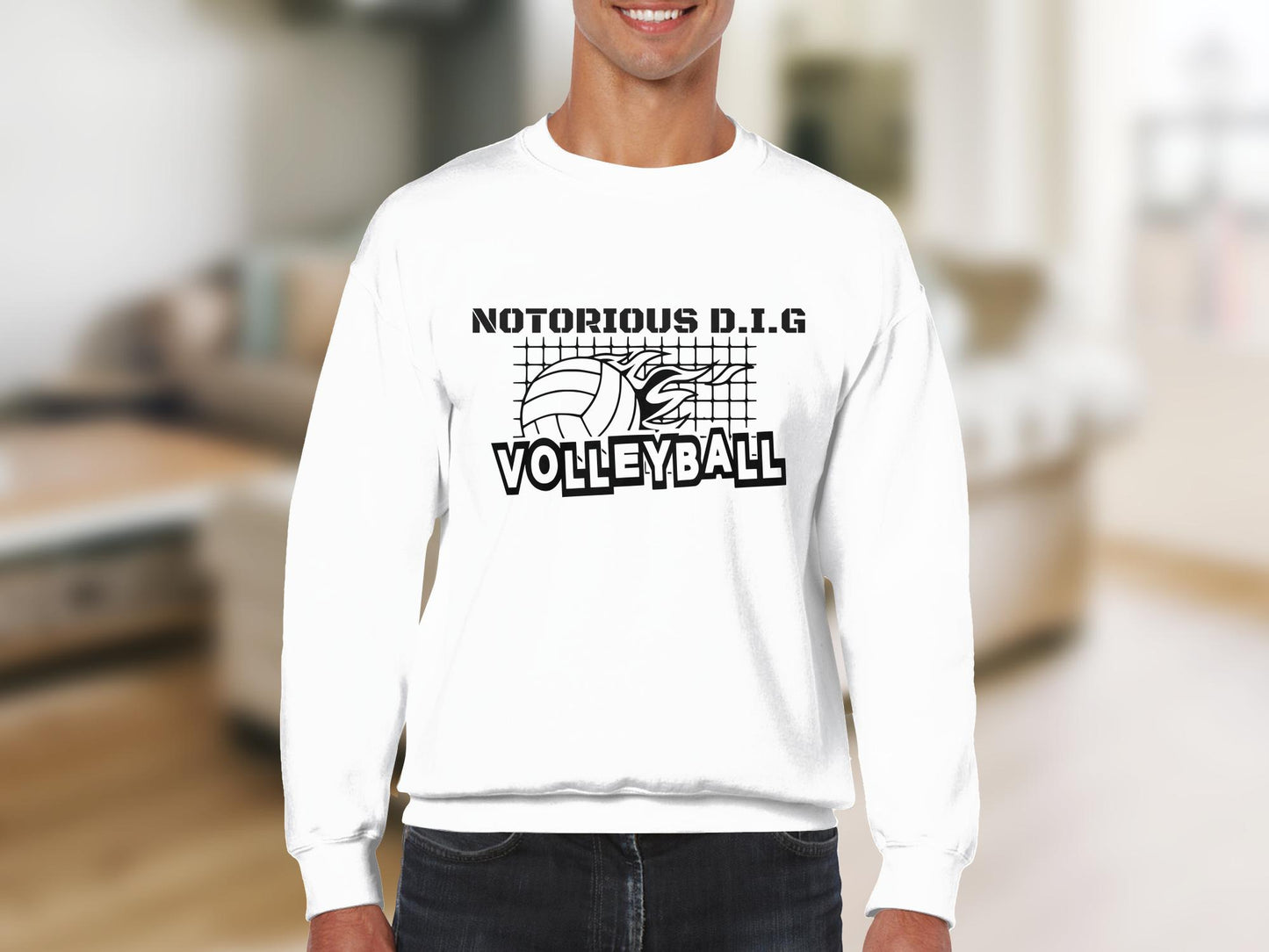 Notorious D.I.G Volleyball-black font