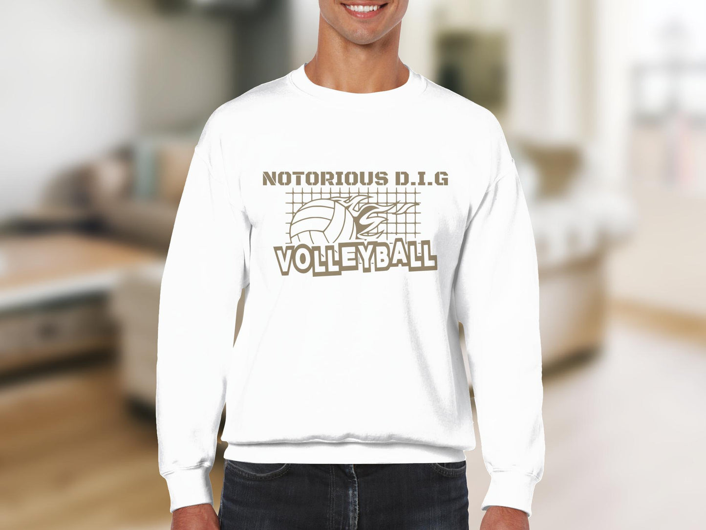 Notorious D.I.G Volleyball-Gold font