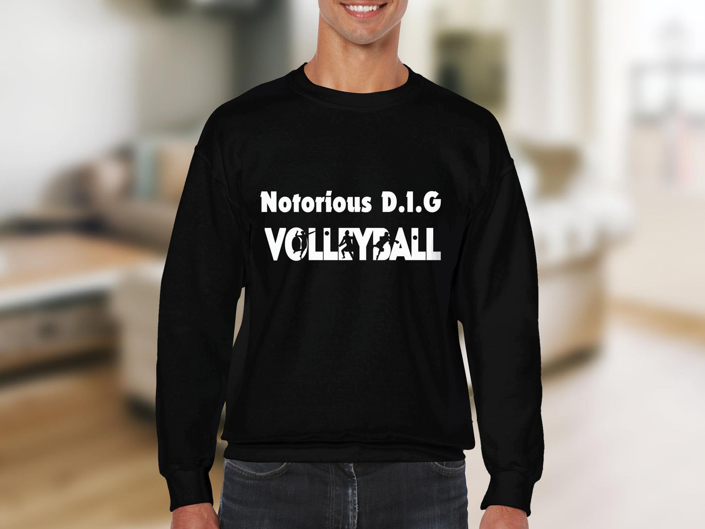 Notorious D.I.G Volleyball-White Font