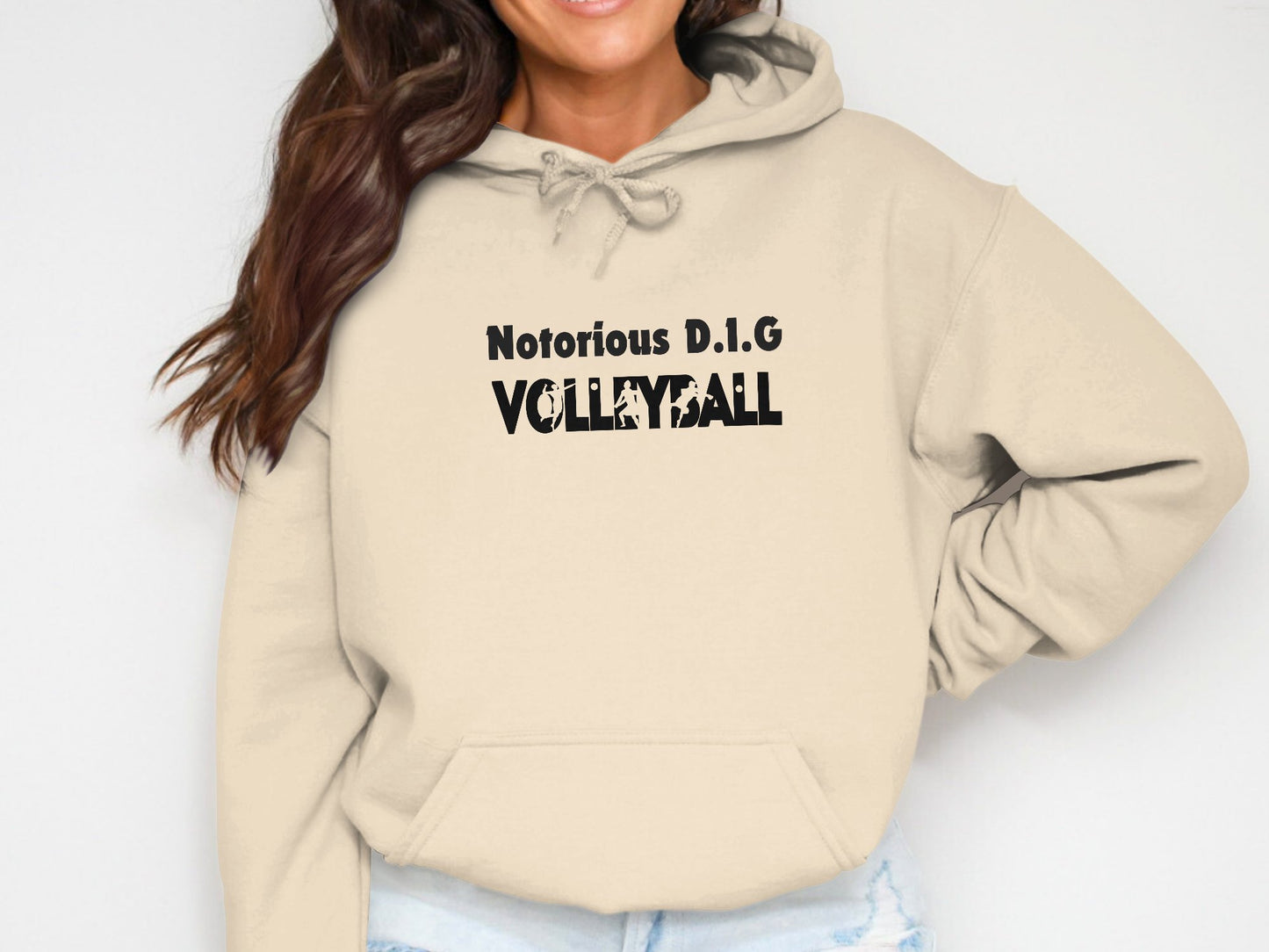 Notorious D.I.G Volleyball-Black Font