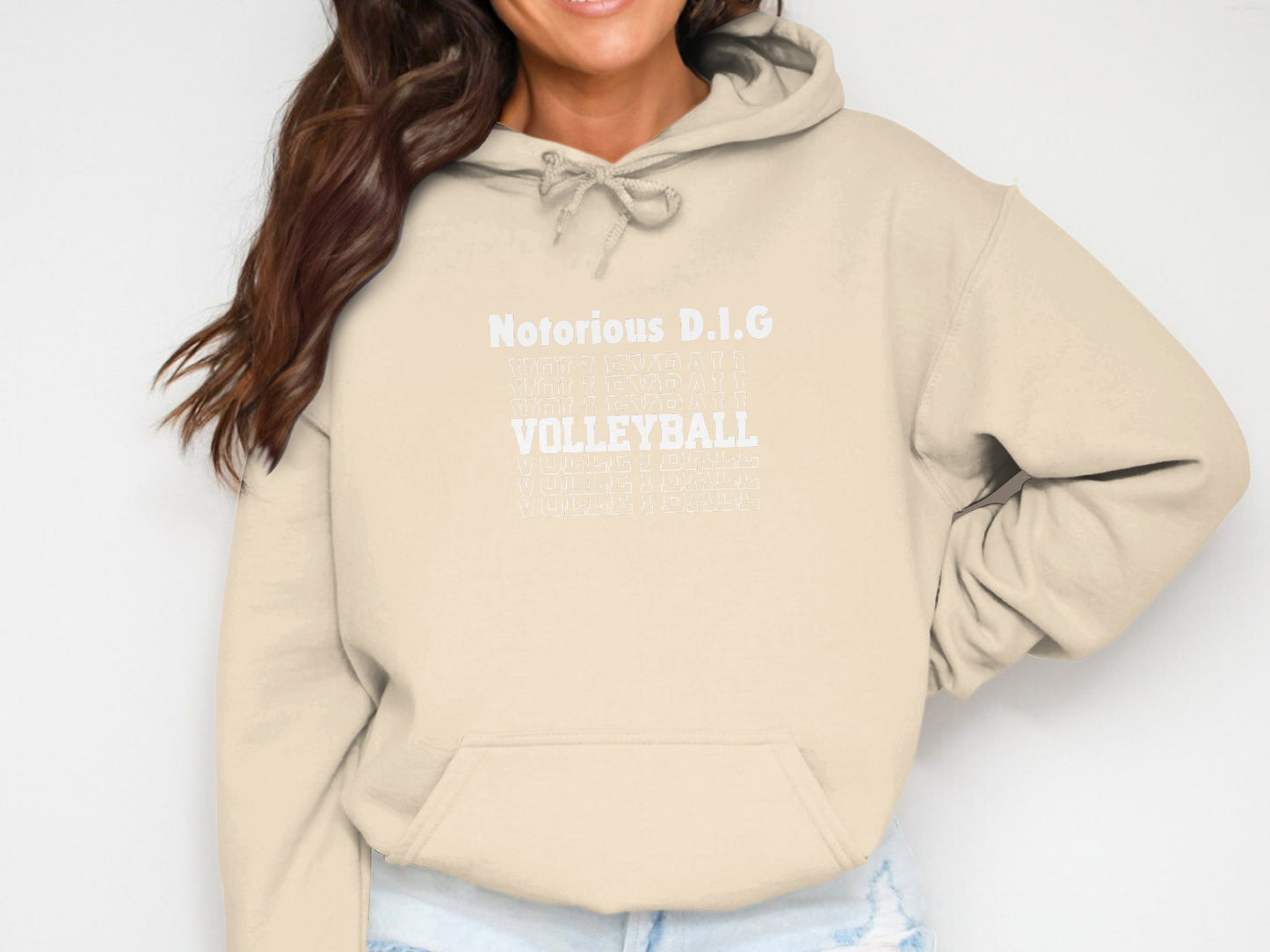 Notorious D.I.G Volleyball Stacked-white font