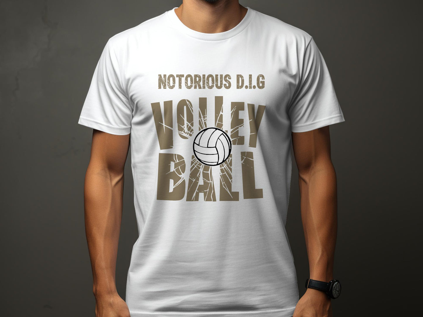 Notorious D.I.G Volleyball- Gold font