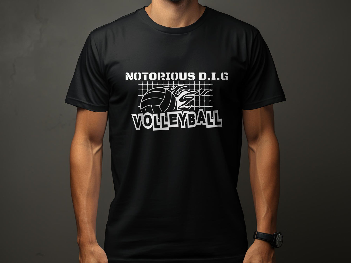 Notorious D.I.G Volleyball-white font