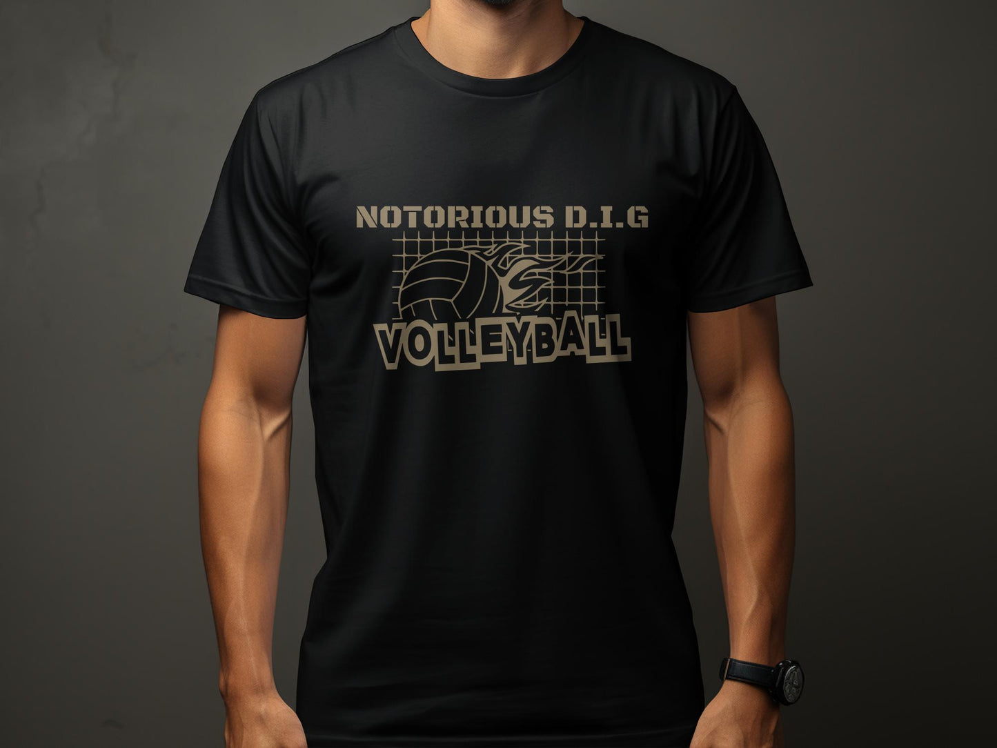 Notorious D.I.G Volleyball-Gold font