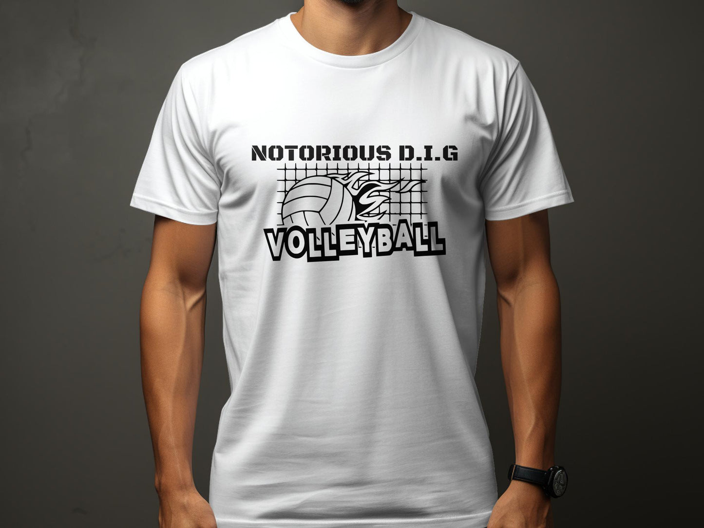 Notorious D.I.G Volleyball-black font