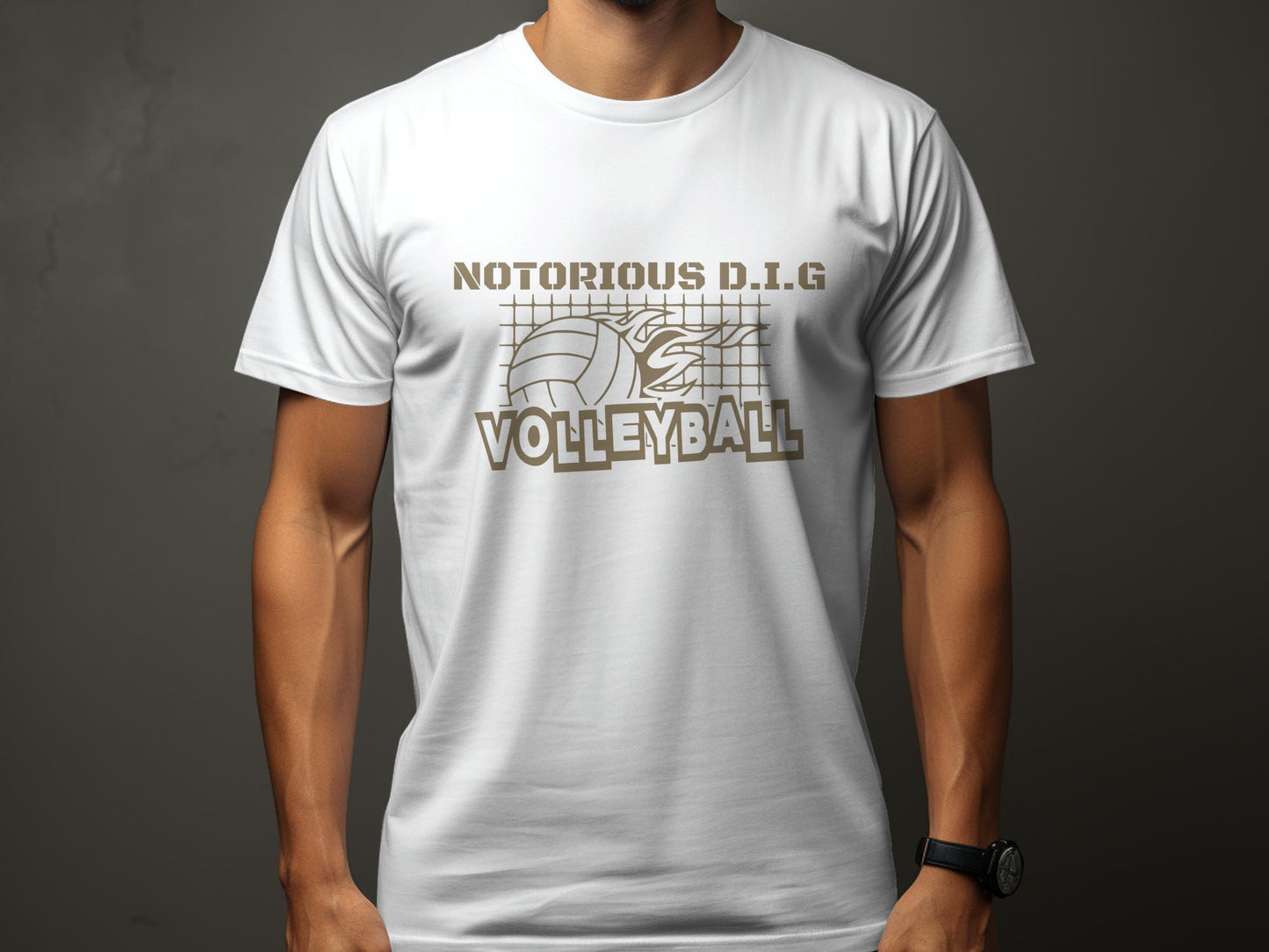 Notorious D.I.G Volleyball-Gold font