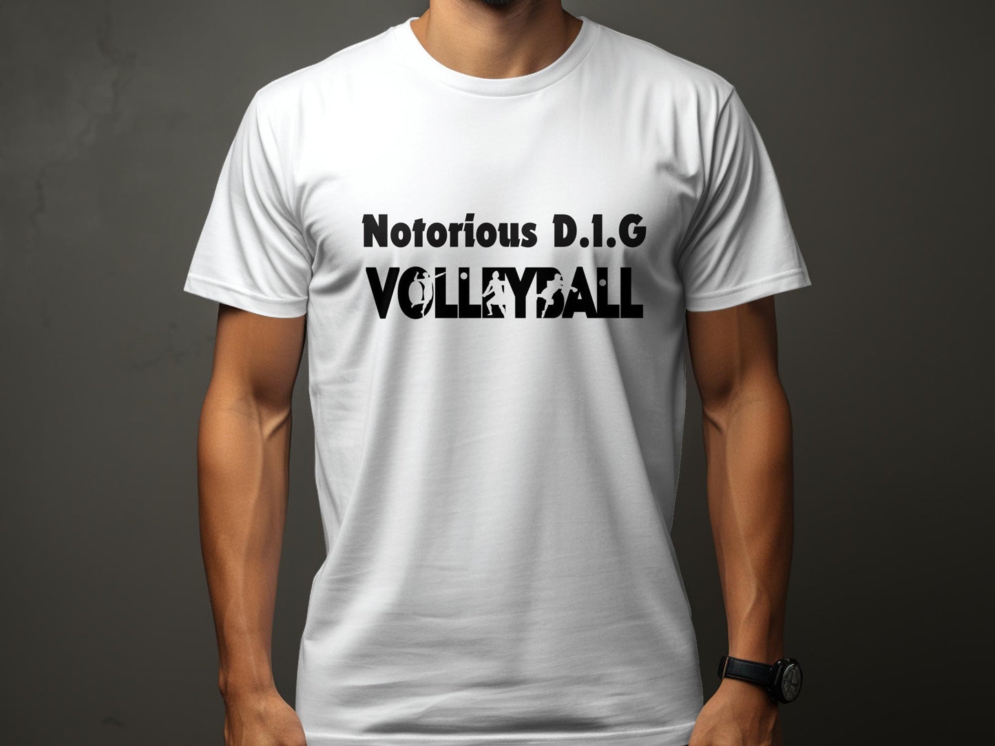 Notorious D.I.G Volleyball-Black Font