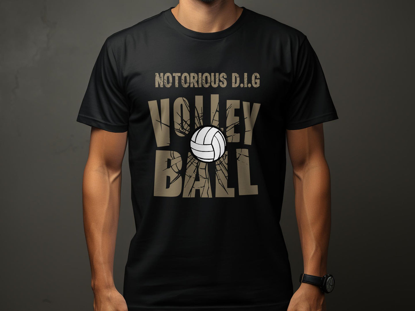 Notorious D.I.G Volleyball- Gold font