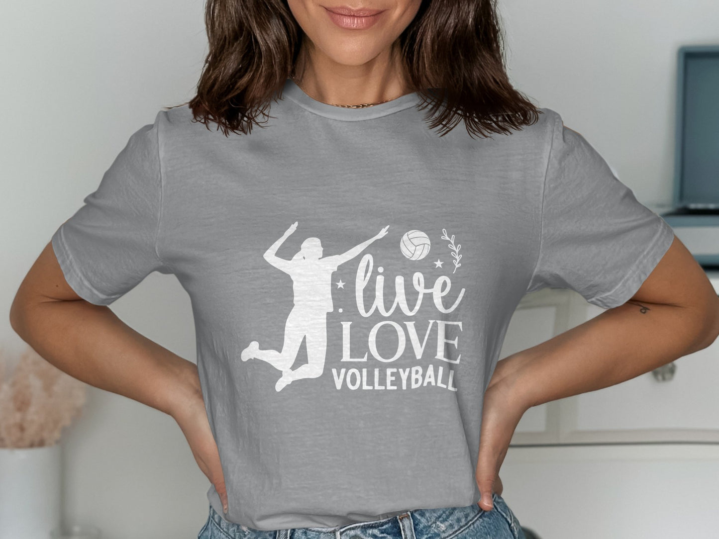 Live Love Volleyball-White FONT