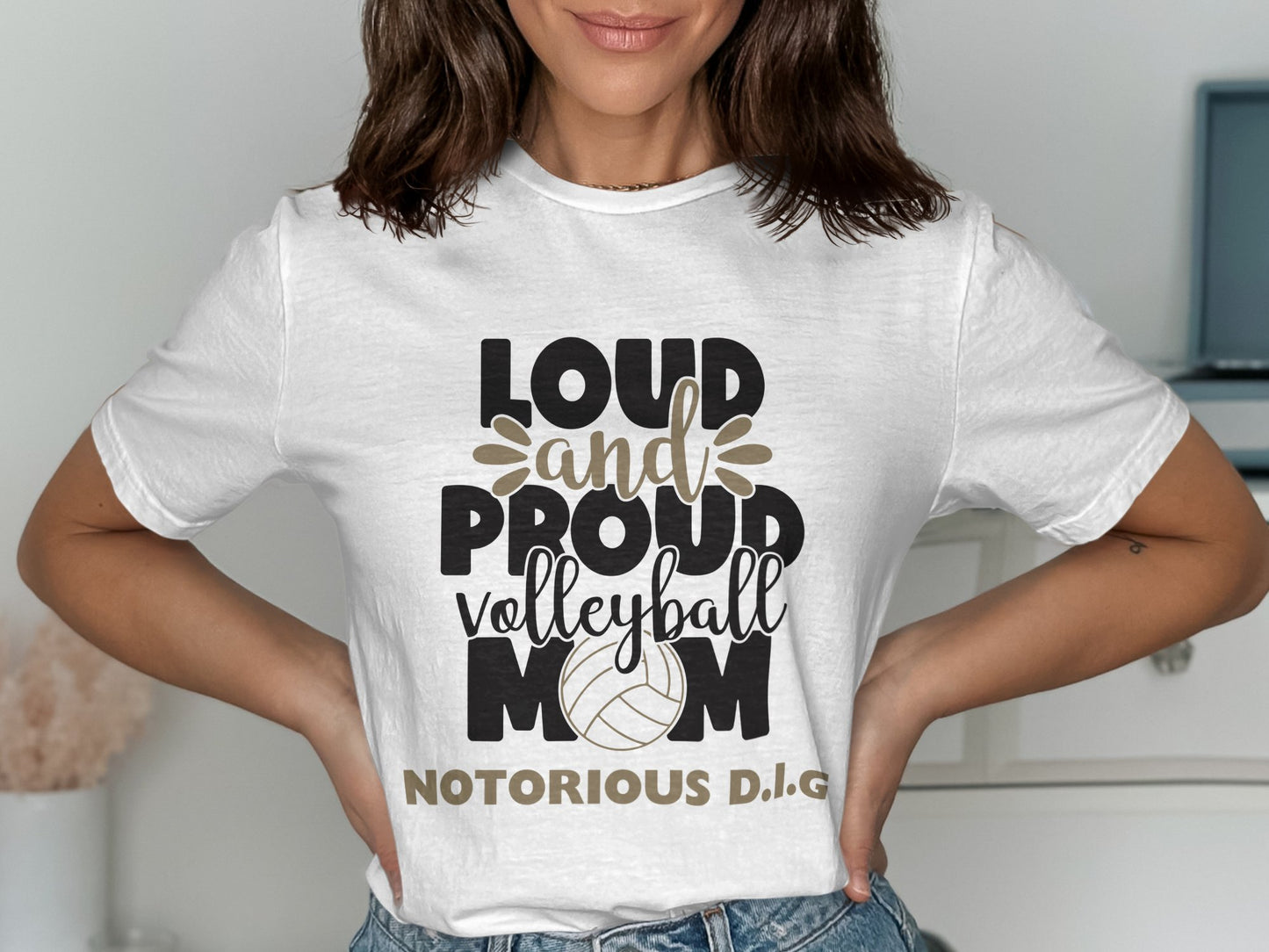 Loud and Proud Volleyball Mom-Notorious D.I.G-black font 2