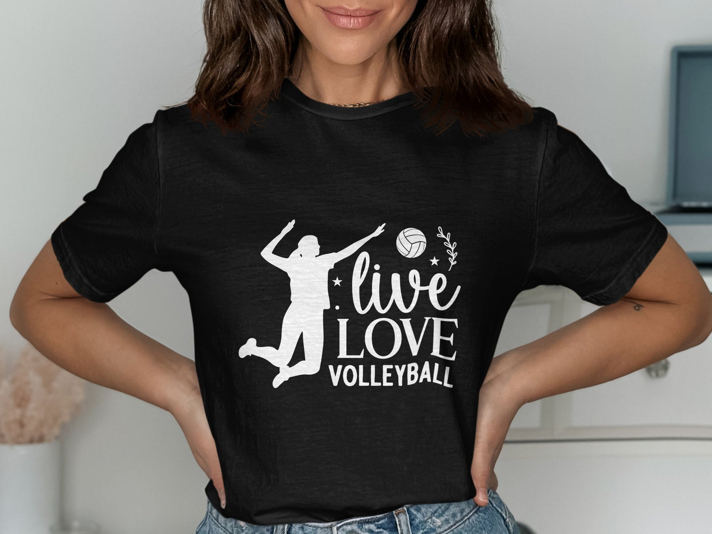 Live Love Volleyball-White FONT