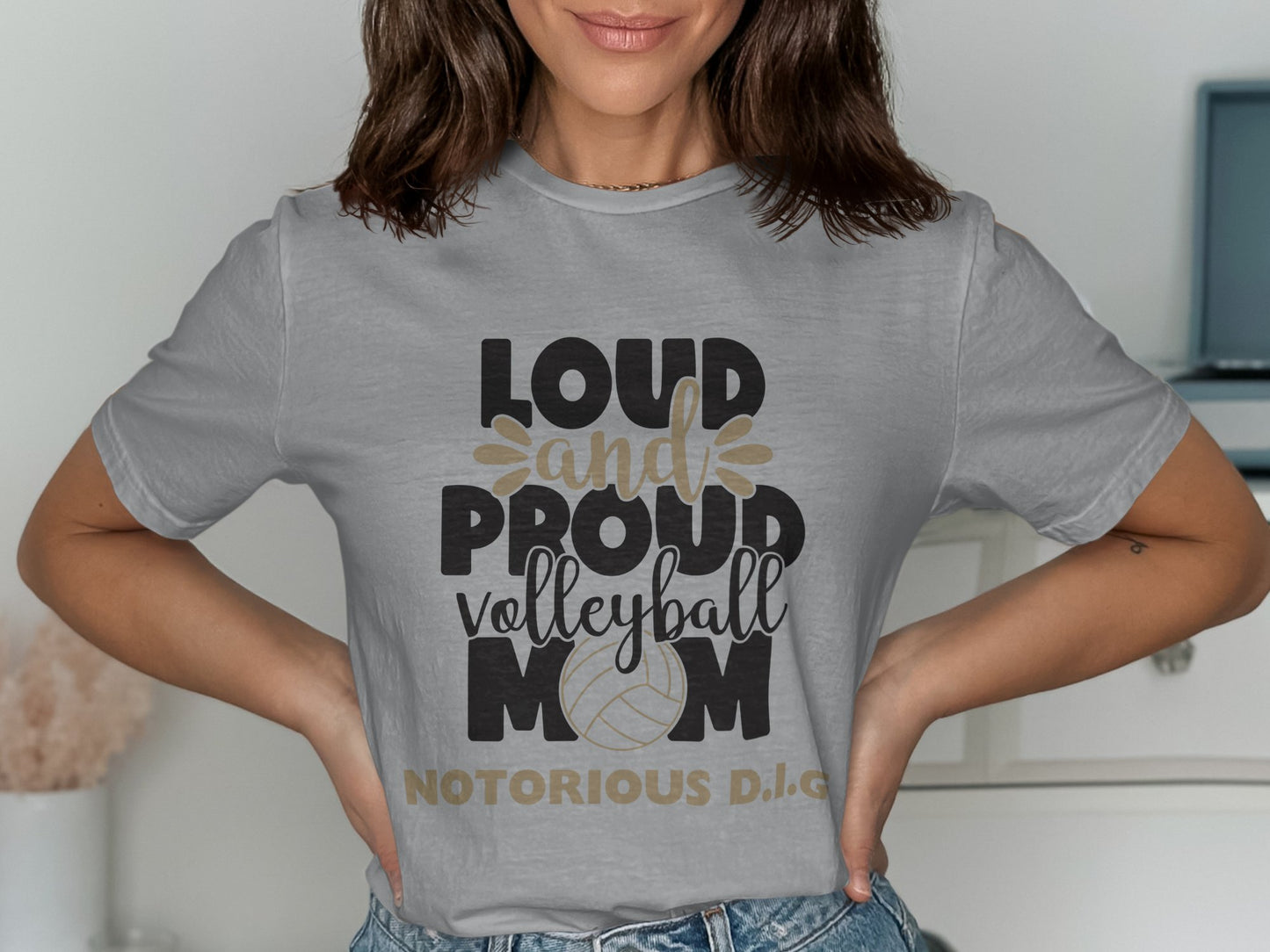 Loud and Proud Volleyball Mom-Notorious D.I.G-black font 2