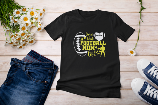 Livin' that football mom life tshirt